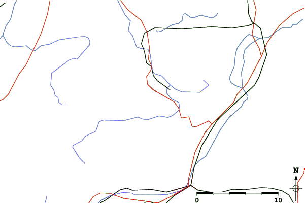 Roads and rivers close to Oberammergau/Kolben