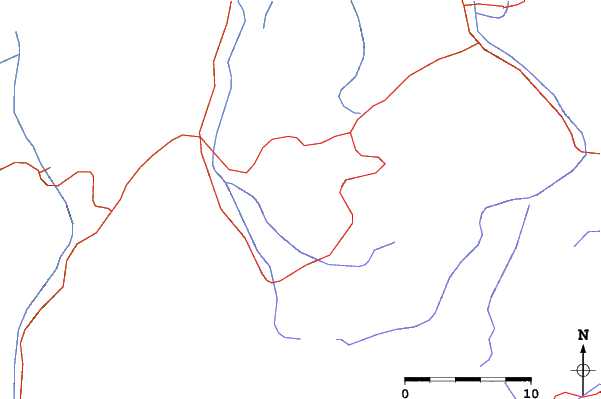 Roads and rivers close to Oukaïmeden
