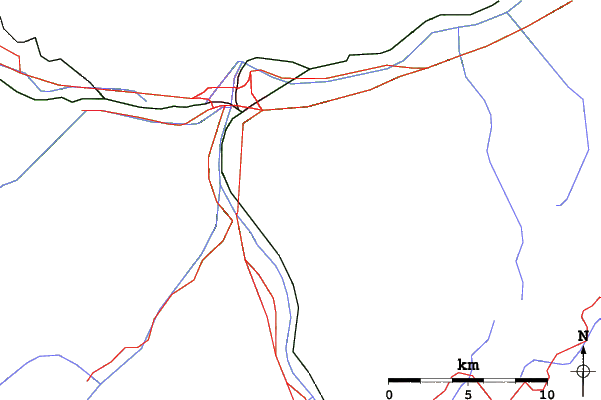 Roads and rivers close to Patscherkofel