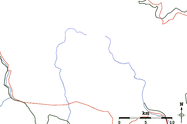 Roads and rivers close to Pec pod Sněžkou