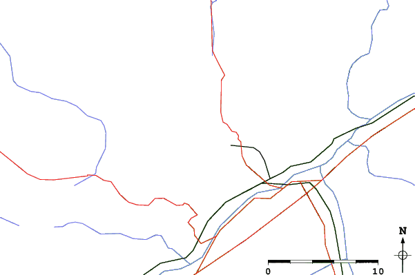 Roads and rivers close to Pertisau am Achensee