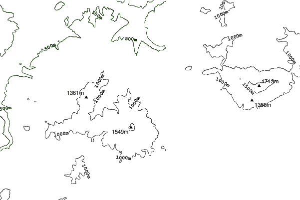 Pilsko neighbourhood contours