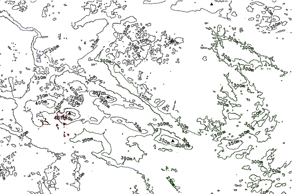 Pine Mountain neighbourhood contours