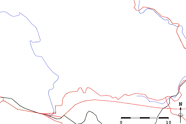 Roads and rivers close to Platak