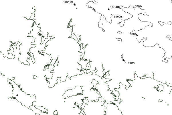 Poniklá - Homole neighbourhood contours