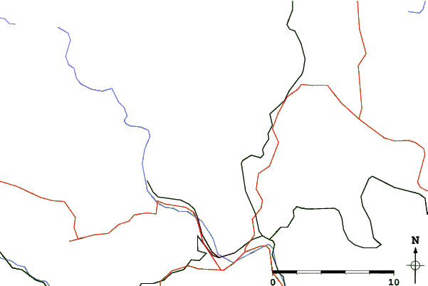 Roads and rivers close to Prkenný Důl - Family Skipark