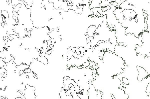 Ragged Mountain Resort neighbourhood contours