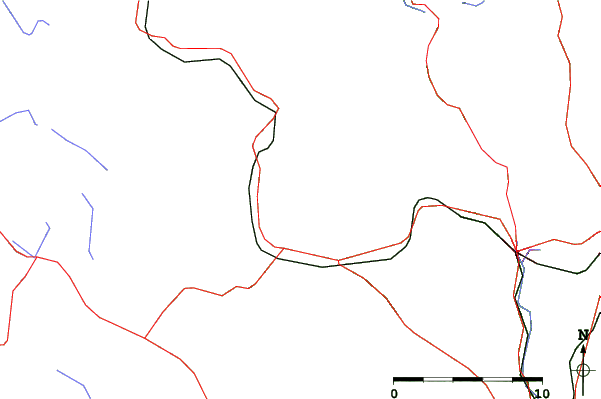 Roads and rivers close to Ragged Mountain Resort