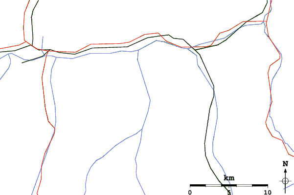 Roads and rivers close to Rauris
