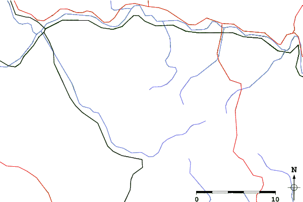 Roads and rivers close to Ribnisko Pohorje