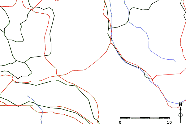 Roads and rivers close to Ricken