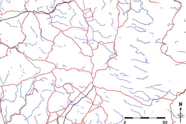 Roads and rivers close to Ruka