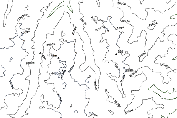 Saas Grund neighbourhood contours