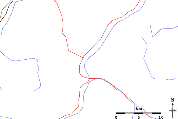Roads and rivers close to Saint-Paul-Sur-Ubaye