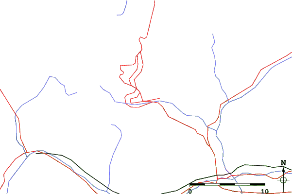 Roads and rivers close to Saint Rhemy-Crevacol