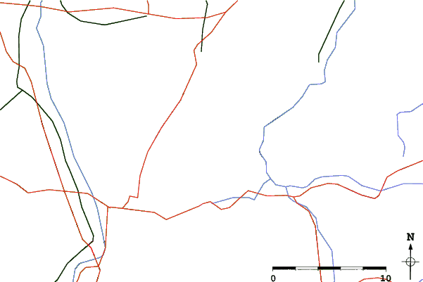 Roads and rivers close to Schleching/Geigelstein
