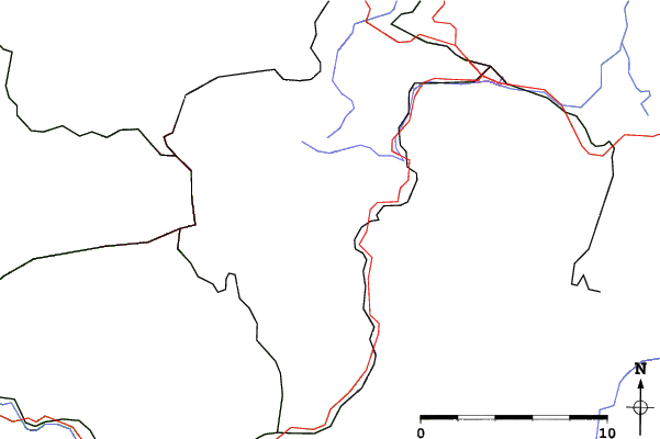 Roads and rivers close to Schmiedefeld am Rennsteig