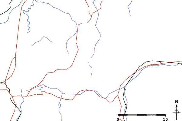 Roads and rivers close to Schwarzsee