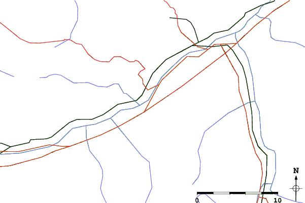 Roads and rivers close to Schwaz-Pill