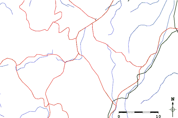 Roads and rivers close to Shinshu Nomugitoge
