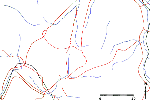 Roads and rivers close to Ikenotaira Snow Park
