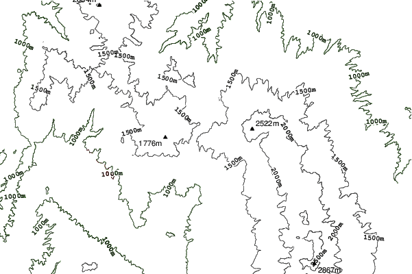 Shirakabako Royal Hill neighbourhood contours