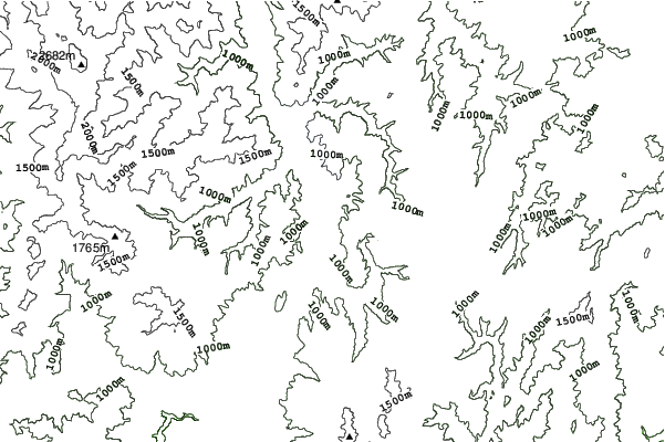 Shokawa Kogen neighbourhood contours