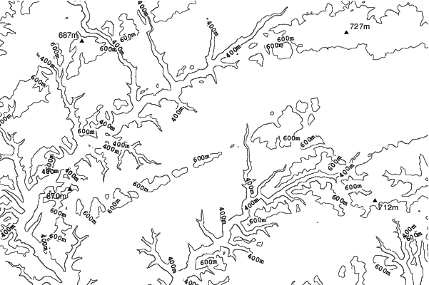 Ski Sawmill neighbourhood contours