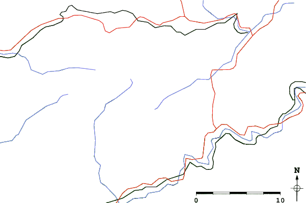 Roads and rivers close to Hruštín