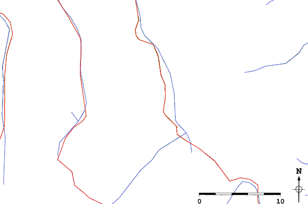 Roads and rivers close to Sölden