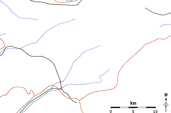 Roads and rivers close to Sovata