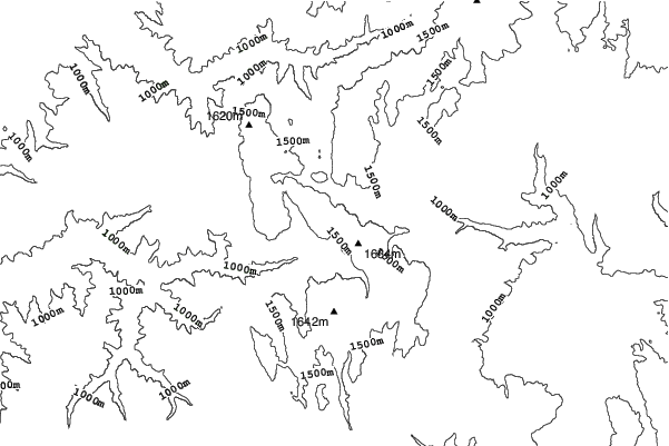 Spout Springs neighbourhood contours