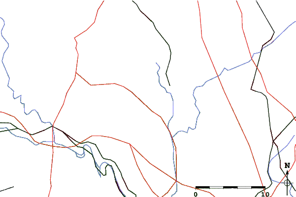Roads and rivers close to Spring Mountain Ski Area