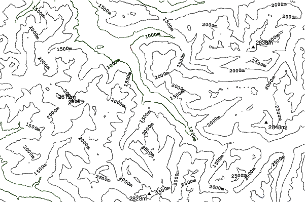 St Gallenkirch neighbourhood contours