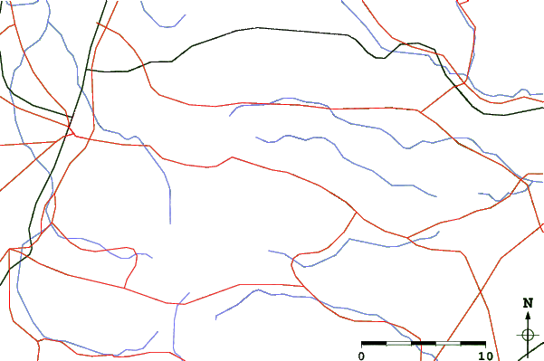 Roads and rivers close to St Mary Ski Resort