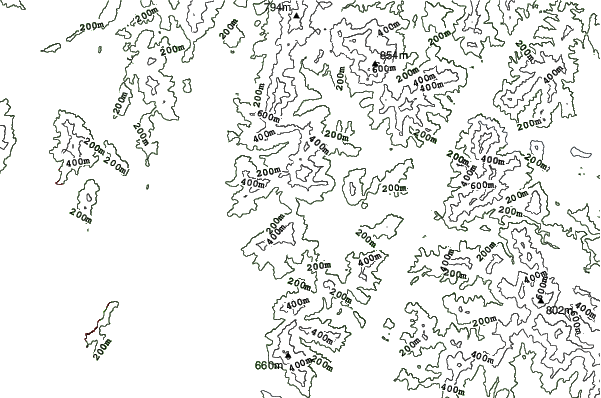 Star Hill Ski Resort neighbourhood contours