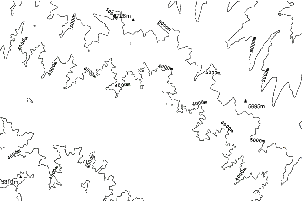 Stok Kangri neighbourhood contours