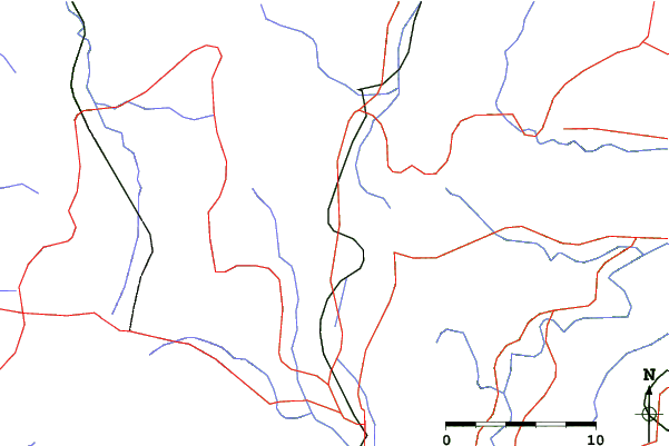Roads and rivers close to Sun Alpina Hakuba Sanosaka