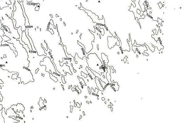 Tandådalen-Hundfjället neighbourhood contours