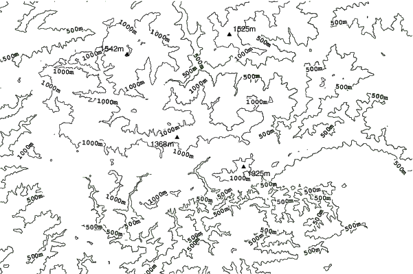 Tengu Kogen neighbourhood contours