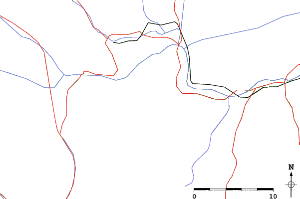 Roads and rivers close to Thomatal-Schonfeld