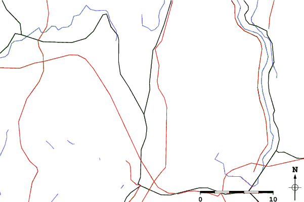 Roads and rivers close to Thunder Ridge