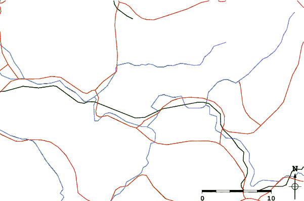 Roads and rivers close to Tsunogami