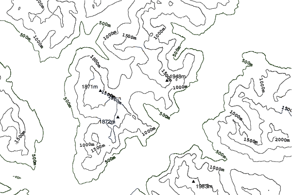 Tulsequah Heliskiing neighbourhood contours