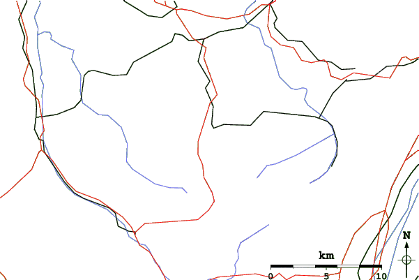 Roads and rivers close to Urnäsch