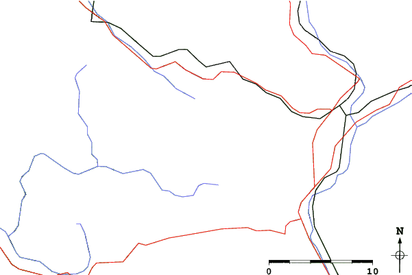 Roads and rivers close to Valdrome