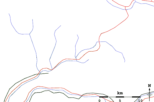 Roads and rivers close to Valea Bleznei