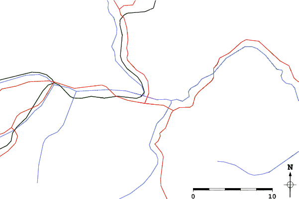 Roads and rivers close to Vatra Dornei