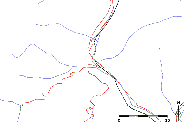 Roads and rivers close to Vipiteno