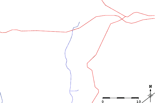 Roads and rivers close to Wisp